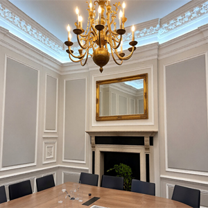 After – fireplace wall