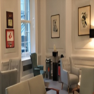 Completed seating area